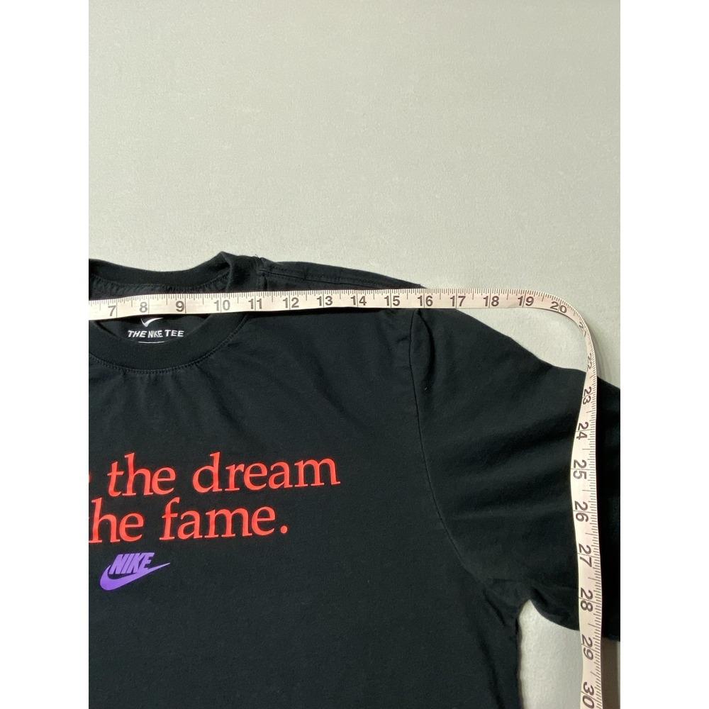 Nike Chase The Dream Not The Fame T Shirt Mens Medium Black Graphic Tee - Picture 3 of 7